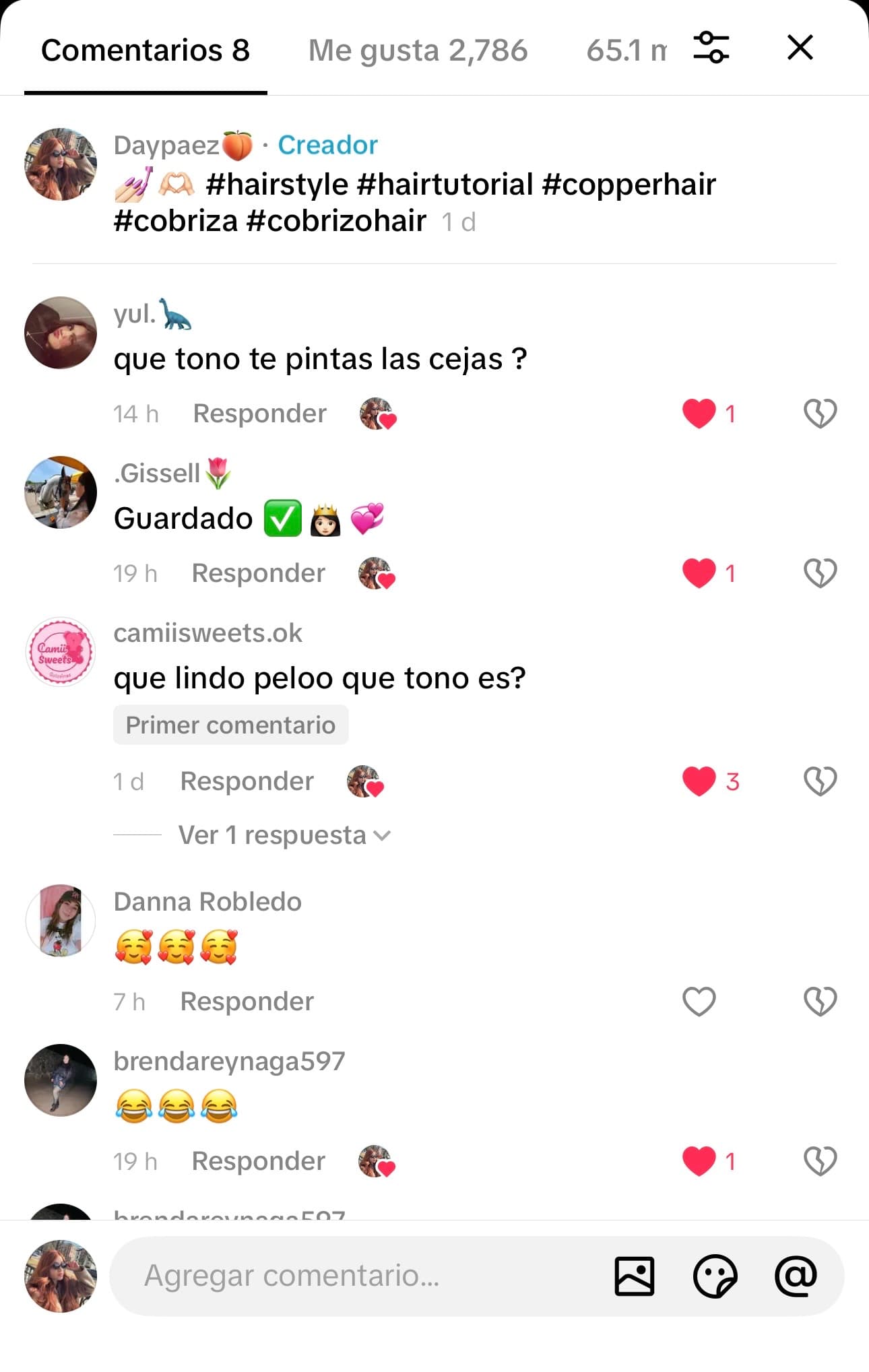 Captura de comentarios con preguntas sobre tono, marca y fórmula